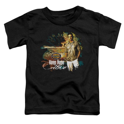survivor-Keep Hope Alive - Short Sleeve Toddler Tee - Black- Large 4T