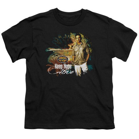 survivor-Keep Hope Alive - Short Sleeve Youth 18-1 Tee - Black- Small