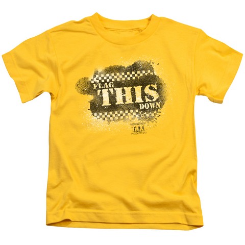 Taxi-Flag This - Short Sleeve Juvenile 18-1 Tee - Yellow- Large 7