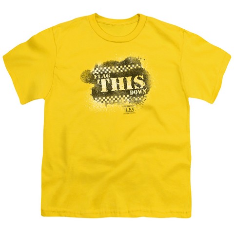 Taxi-Flag This - Short Sleeve Youth 18-1 Tee - Yellow- Medium
