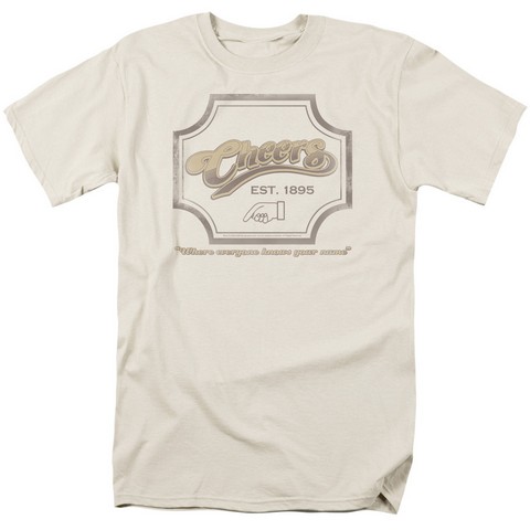 Cheers-Sign - Short Sleeve Adult 18-1 Tee - Cream- Medium