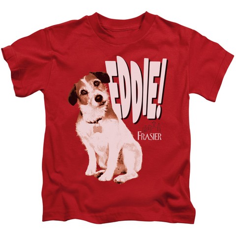 Frasier-Eddie - Short Sleeve Juvenile 18-1 Tee - Red- Medium 5-6