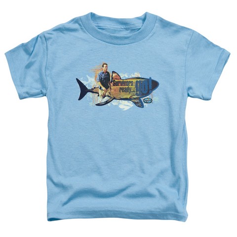 survivor-Ready Go - Short Sleeve Toddler Tee - Carolina Blue- Large 4T
