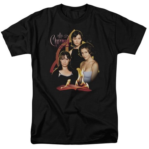 Charmed-Original Three - Short Sleeve Adult 18-1 Tee - Black, Extra Large