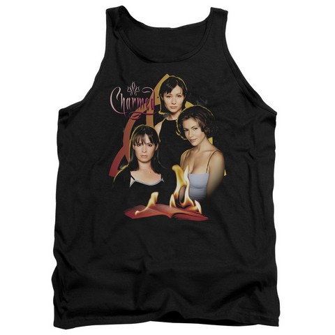 Charmed-Original Three - Adult Tank Top - Black- Medium