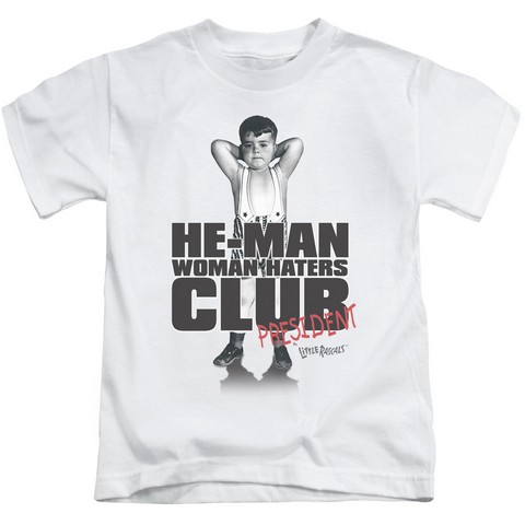 Little Rascals-Club President 18-1 Tee - White- Large 7