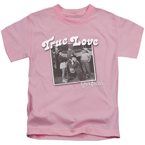 Little Rascals-True Love - Short Sleeve Juvenile 18-1 Tee - Pink- Medium 5-6