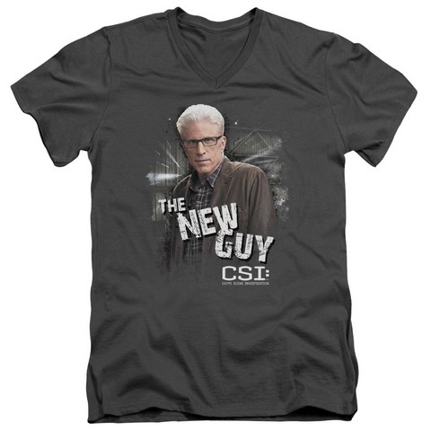 Csi-The New Guy - Short Sleeve Adult 30-1 Tee - Charcoal, Medium