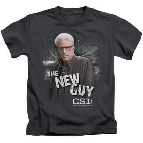 Csi-The New Guy - Short Sleeve Juvenile 18-1 Tee - Charcoal- Small 4