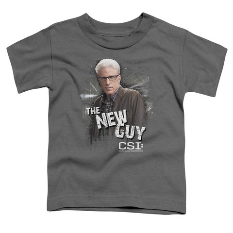 Csi-The New Guy - Short Sleeve Toddler Tee - Charcoal- Large 4T