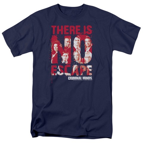 Criminal Minds-No Escape - Short Sleeve Adult 18-1 Tee - Navy- 2X