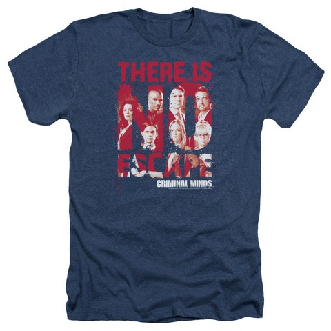 Criminal Minds-No Escape - Adult Heather Tee - Navy- 2X