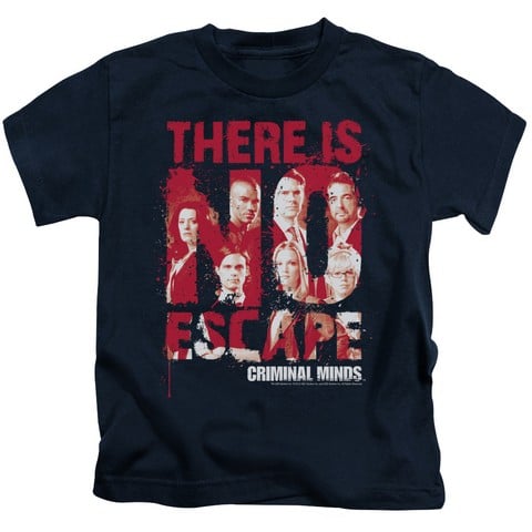 Criminal Minds-No Escape - Short Sleeve Juvenile 18-1 Tee - Navy- Small 4