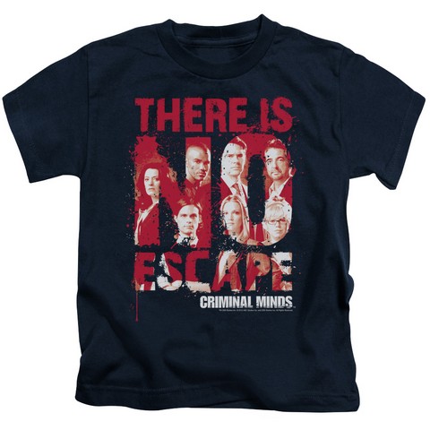 Criminal Minds-No Escape - Short Sleeve Juvenile 18-1 Tee - Navy- Large 7