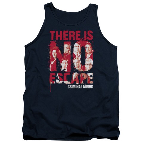 Criminal Minds-No Escape - Adult Tank Top - Navy- Large