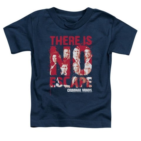 Criminal Minds-No Escape - Short Sleeve Toddler Tee - Navy- Small 2T