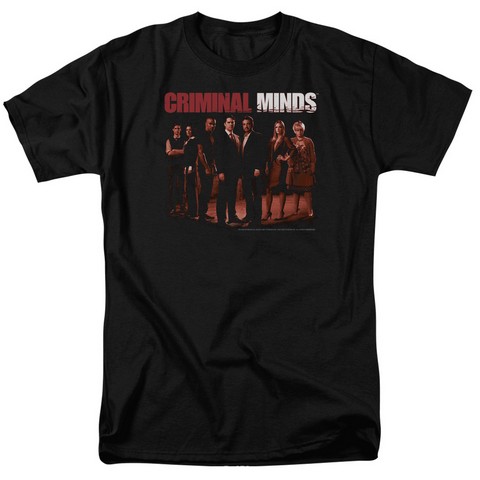 Criminal Minds-The Crew - Short Sleeve Adult 18-1 Tee - Black- Small