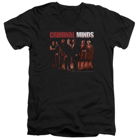 Criminal Minds-The Crew - Short Sleeve Adult 30-1 Tee - Black- Medium