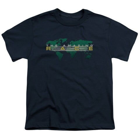 Amazing Race-Around The World - Short Sleeve Youth 18-1 Tee - Navy- Medium