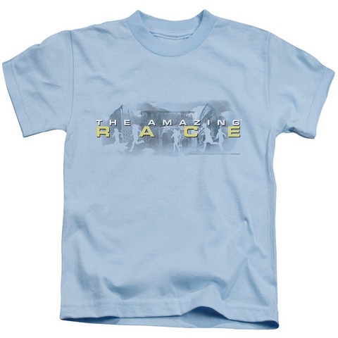 Amazing Race-In The Clouds - Short Sleeve Juvenile 18-1 Tee - Light Blue- Medium 5-6