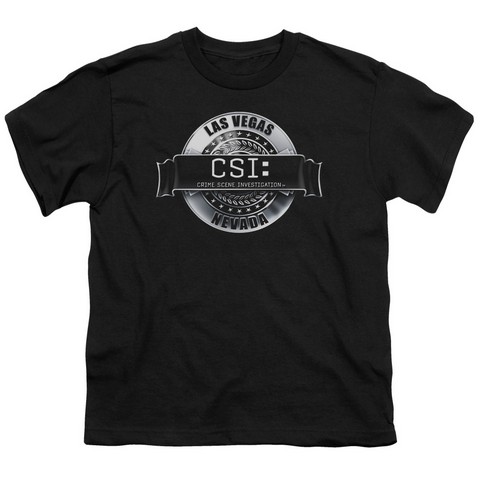 Csi-Rendered Logo - Short Sleeve Youth 18-1 Tee - Black- Medium