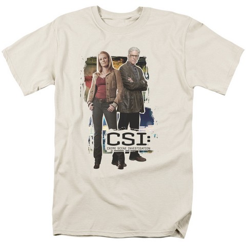 Csi-Back To Back - Short Sleeve Adult 18-1 Tee - Cream- Small