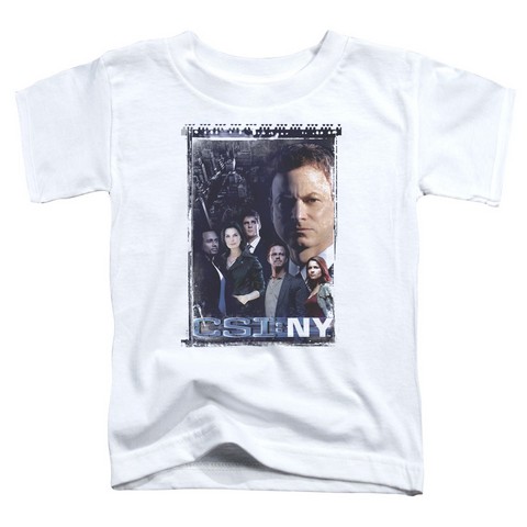 Csi Ny-Watchful Eye - Short Sleeve Toddler Tee - White- Large 4T