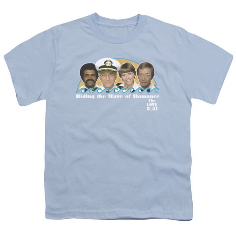 Love Boat-Wave Of Romance - Short Sleeve Youth 18-1 Tee - Light Blue- Medium