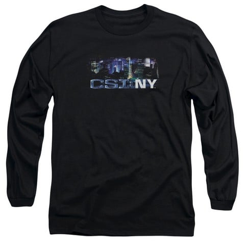 CSI NY-Never Rests - Long Sleeve Adult 18-1 Tee - Black- Large