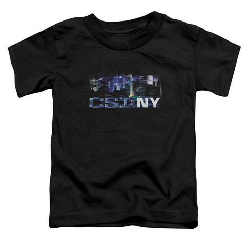 Csi Ny-Never Rests - Short Sleeve Toddler Tee - Black- Large 4T