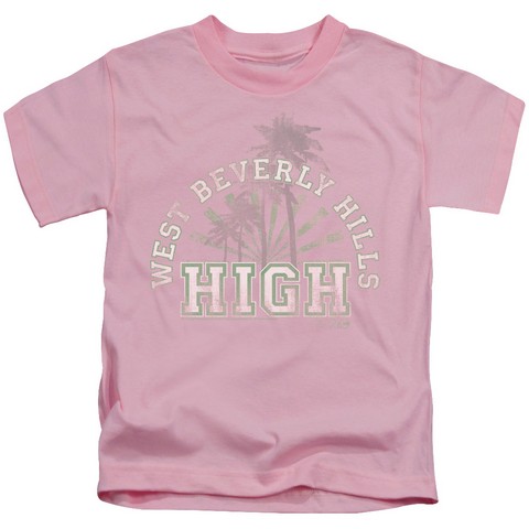 90210-West Beverly Hills High - Short Sleeve Juvenile 18-1 Tee - Pink- Small 4