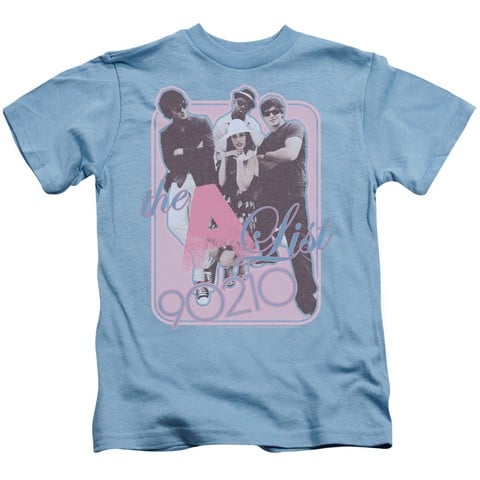 90210-The A List - Short Sleeve Juvenile 18-1 Tee - Carolina Blue, Medium 5-6