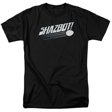 Mork & Mindy-Shazbot Egg - Short Sleeve Adult 18-1 Tee - Black- Extra Large