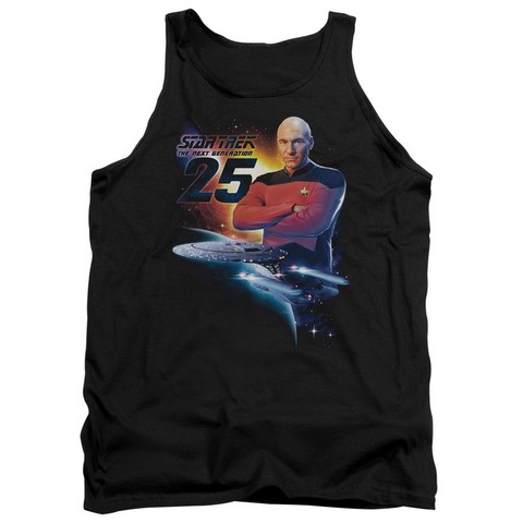 Star Trek-Tng 25 - Adult Tank Top - Black- Medium