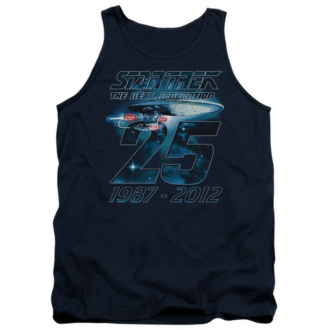 Star Trek-Enterprise 25 - Adult Tank Top - Navy- 2X
