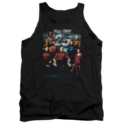 Star Trek-25Th Anniversary Crew - Adult Tank Top - Black- Medium