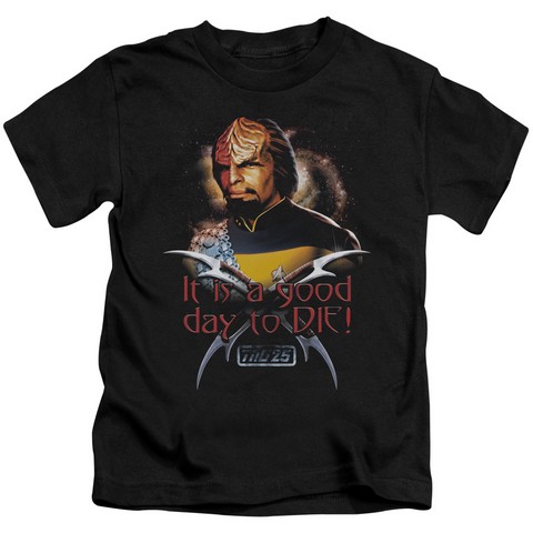 Star Trek-Good Day To Die - Short Sleeve Juvenile 18-1 Tee - Black- Medium 5-6