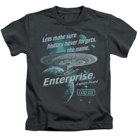 Star Trek-Never Forget - Short Sleeve Juvenile 18-1 Tee - Charcoal- Small 4