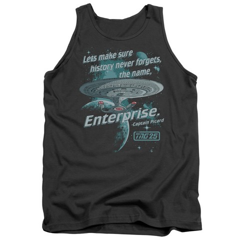 Star Trek-Never Forget - Adult Tank Top - Charcoal- Medium