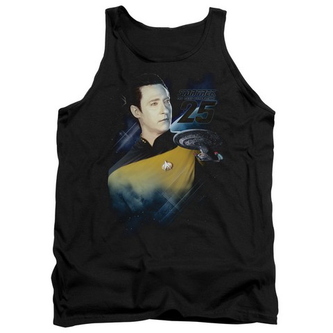 Star Trek-Data 25Th - Adult Tank Top - Black- Small