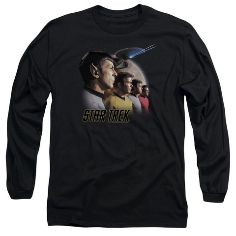 st Original-Forward To Adventure - Long Sleeve Adult 18-1 Tee - Black- Large