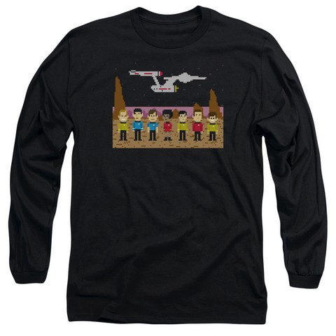 Star Trek-Tos Trexel Crew - Long Sleeve Adult 18-1 Tee - Black- Large