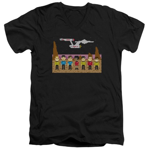 Star Trek-Tos Trexel Crew - Short Sleeve Adult 30-1 Tee - Black- Medium