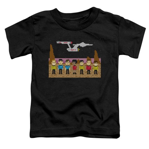 Star Trek-Tos Trexel Crew - Short Sleeve Toddler Tee - Black, Medium 3T