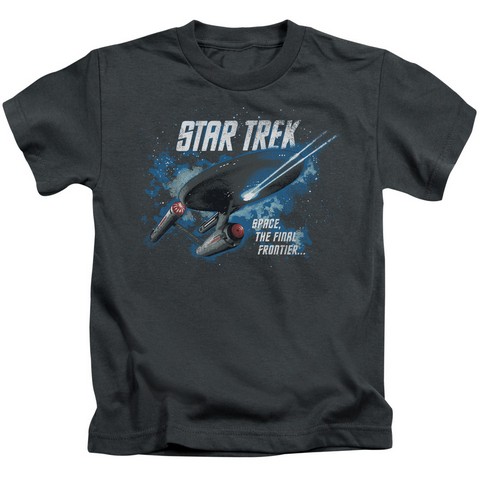 Star Trek-The Final Frontier - Short Sleeve Juvenile 18-1 Tee - Charcoal- Large 7