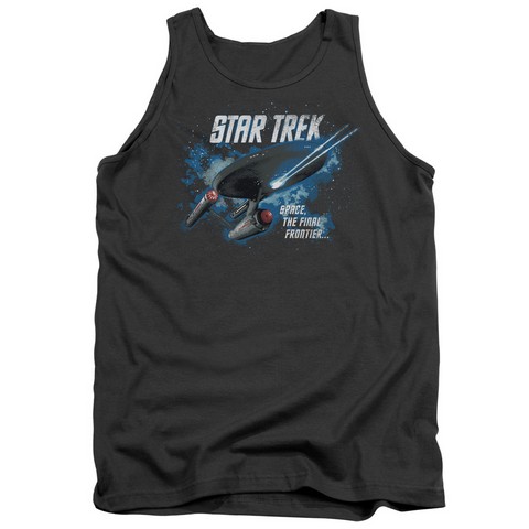 Star Trek-The Final Frontier - Adult Tank Top - Charcoal- Small