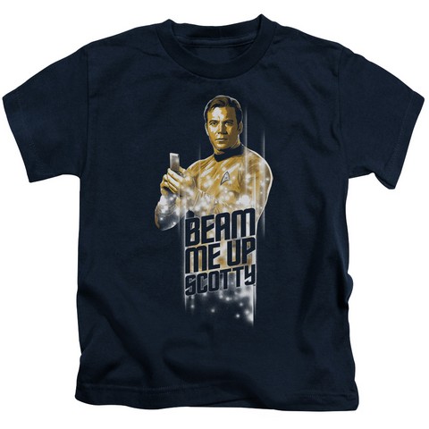 Star Trek-Beam Me Up - Short Sleeve Juvenile 18-1 Tee - Navy- Large 7