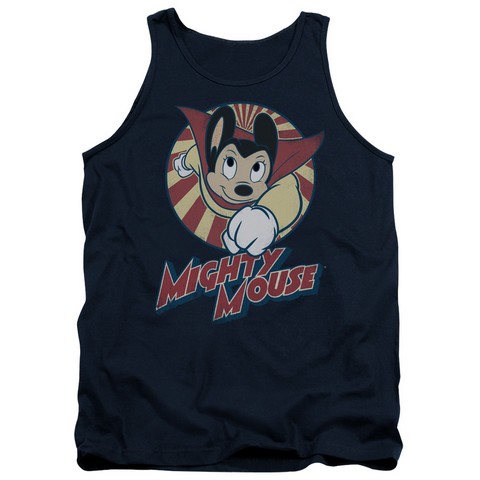 Mighty Mouse-The One The Only - Adult Tank Top - Navy- 2X