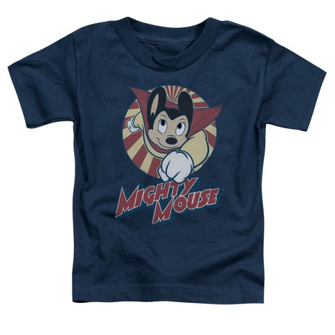 Mighty Mouse-The One The Only - Short Sleeve Toddler Tee - Navy- Large 4T