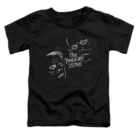 Twilight Zone-Strange Faces - Short Sleeve Toddler Tee - Black- Large 4T